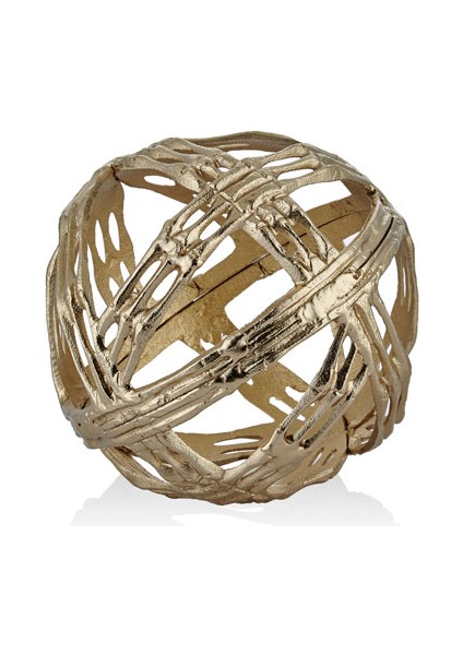 Bamboo Gold Decoratıve Ball 21 cm