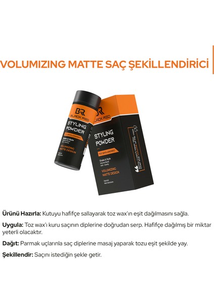 Saç Şekillendirici Toz Wax Hacimli Ve Mat Görünüm - Matte Toz Wax - 20g