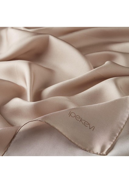 Ipekevi Düz Twill Ipek Eşarp - Nude