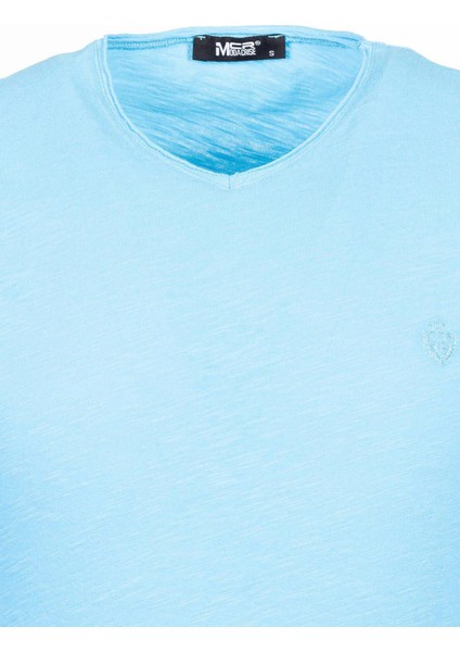 Desenli Slim Fit V Yaka Basic Erkek T-Shirt fiyatları