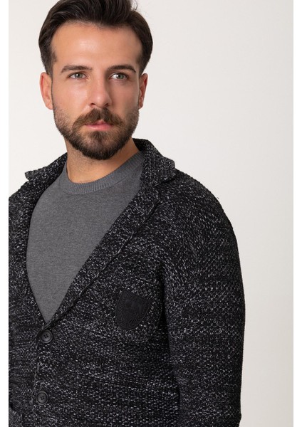 Kırçıllı Slim Fit Yün Erkek Triko Ceket fiyatları