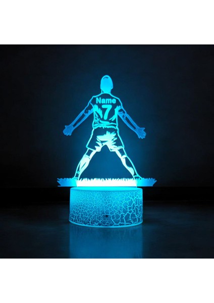 3D Gece Lambası Kişiselleştirilebilen Ronaldo Figürlü