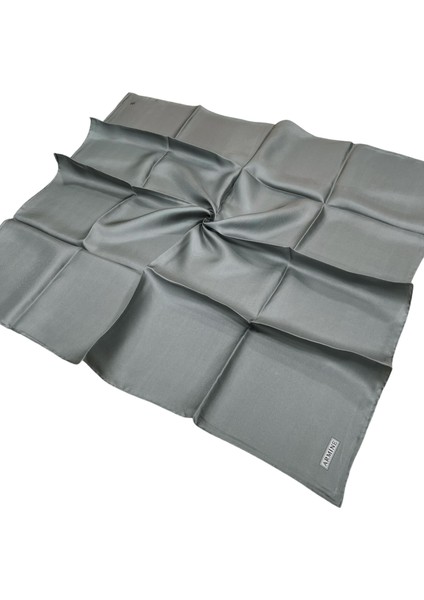 Armine Düz Ipek Eşarp - 599 Mat Gri Twill