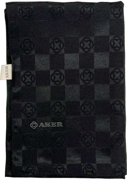 Monogram Dama Şal - Siyah 911