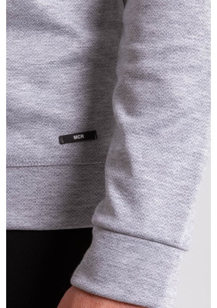 Çizgili Parçalı Gri Renk Slim Fit Uzun Kollu Polo Yaka Erkek T-shirt modelleri