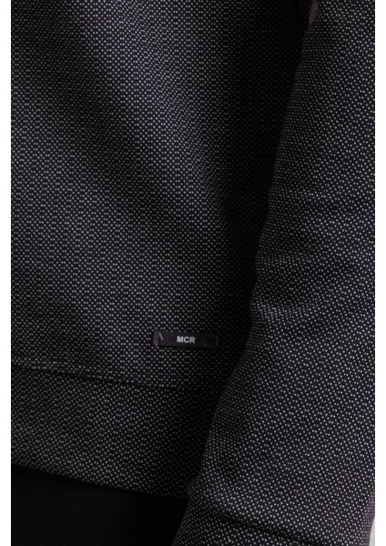 Çizgili Parçalı Siyah Renk Slim Fit Uzun Kollu Polo Yaka Erkek T-shirt modelleri