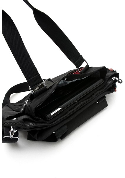 Kadın 7 Bölmeli Suya Dayanıklı Krinkıl Kumaş Çapraz Askılı Renkli Omuz Çantası LF-30026 modelleri