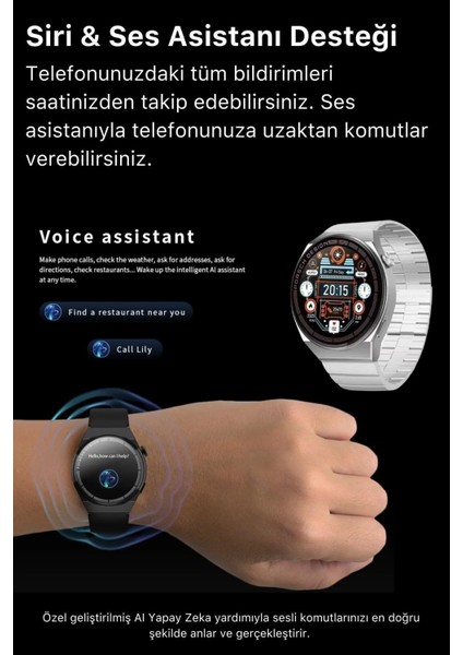 Premium Full Hd Ios Android Uyumlu Gt3 Max Spor Sağlık Sensörlü Watch 3 Kordonlu Akıllı Saat