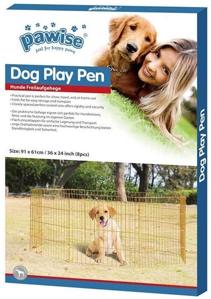 Pawise Metal Köpek Oyun Bahçesi Çiti 8 Parça 91X60 cm - 679-12558
