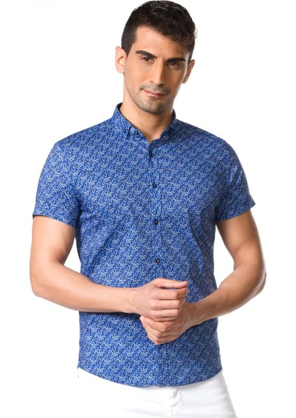 Baskılı Kısa Kol Gömlek