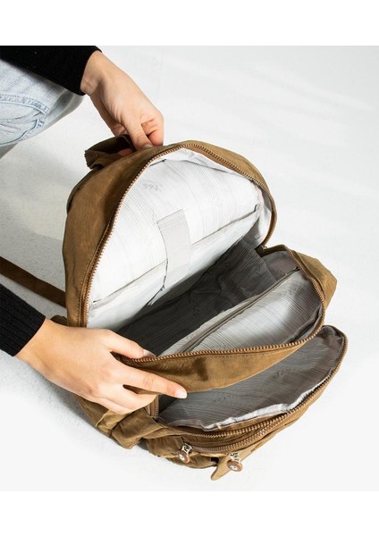 Klinkır Kumaş Kadın Sırt Çantası Hafif Yağmur Geçirmez Günlük Kullanım Için Ideal 37*27 cm indirimleri