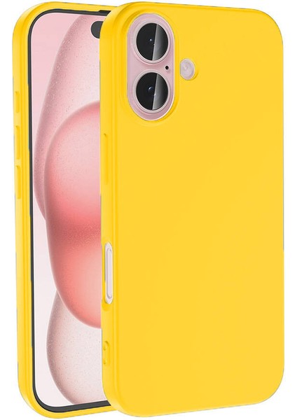Apple iPhone 16 Plus Kılıf Zore Lsr Lansman Kapak-Sarı