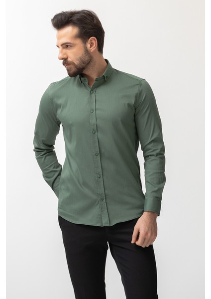 Desenli Slim Fit Klasik Erkek Gömlek modelleri