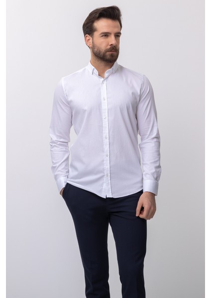Desenli Slim Fit Klasik Erkek Gömlek modelleri