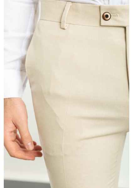 Desenli Taş Rengi Super Slim Fit Erkek Pantolon fiyatları