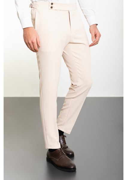 Düz Taş Super Slim Fit Kemerli Erkek Pantolon