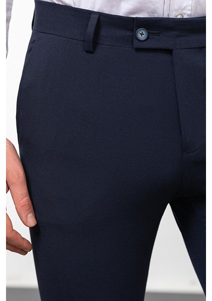 Düz Lacivert Renk Slim Fit Klasik Erkek Pantolon fiyatları