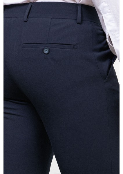 Düz Lacivert Renk Slim Fit Klasik Erkek Pantolon modelleri