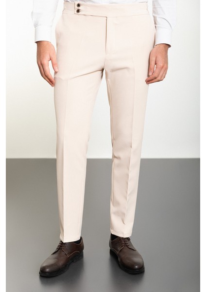 Düz Taş Super Slim Fit Kemerli Erkek Pantolon