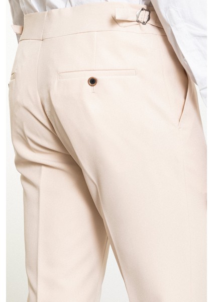 Düz Taş Super Slim Fit Kemerli Erkek Pantolon