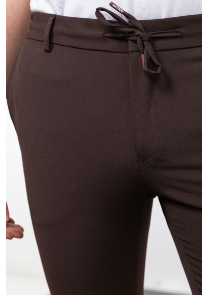Düz Super Slim Fit İpli Erkek Pantolon fiyatları
