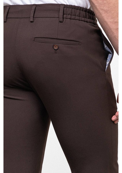 Düz Super Slim Fit İpli Erkek Pantolon modelleri
