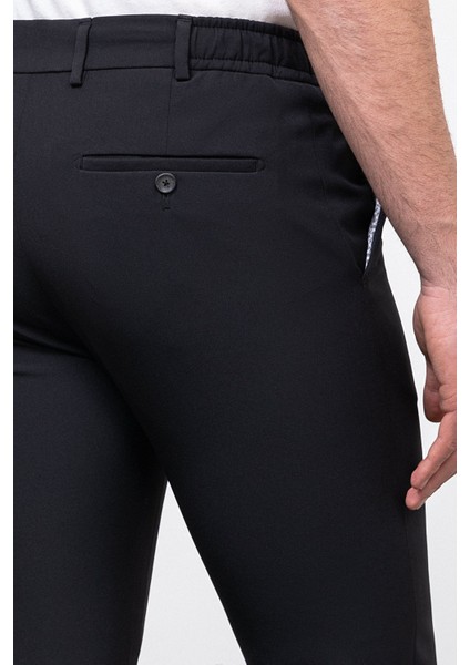 Düz Super Slim Fit İpli Erkek Pantolon