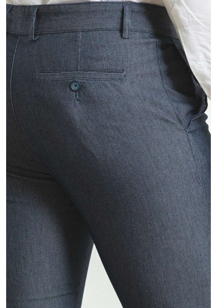 Desenli Lacivert Beyaz Renk Super Slim Fit Erkek Pantolon modelleri