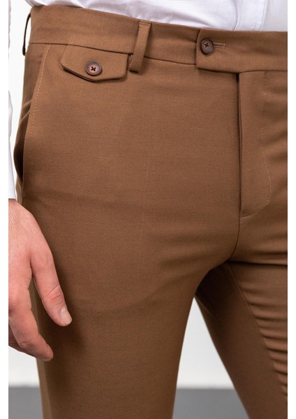 Düz Kamel Rengi Slim Fit Klasik Erkek Pantolon fiyatları