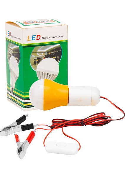 Merled Akü Maşalı Anahtarlı 12V LED Ampul (11050=33698)