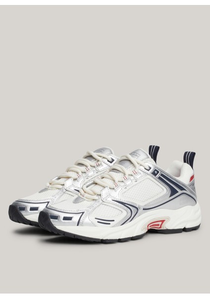 Tommy Hilfiger Beyaz Gümüş Kadın Sneaker EN0EN02680YBL