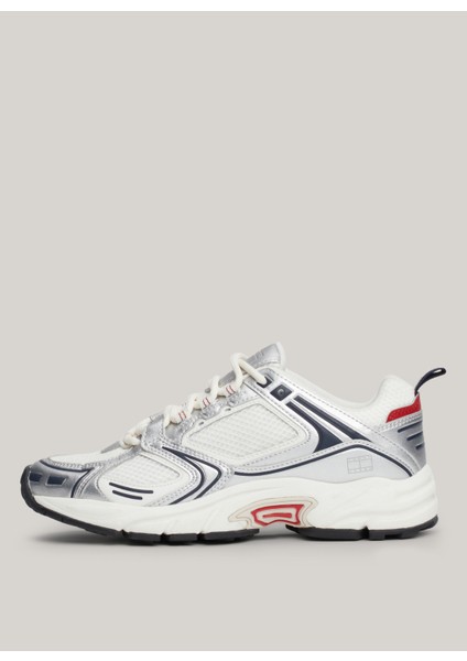 Tommy Hilfiger Beyaz Gümüş Kadın Sneaker EN0EN02680YBL