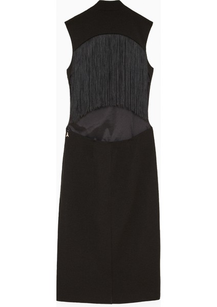 Siyah Kadın Yuvarlak Yaka Standart Elbise 8A1275 fiyatları