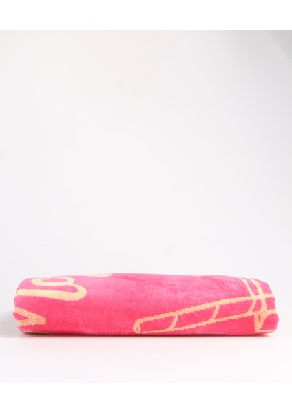 Plaj Havlusu Bambu Malzeme ile 70 x 150 cm Pembe Renkli Yumuşak Dokulu fiyatları
