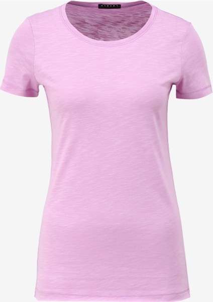 Bisiklet Yaka Lila Kadın T-Shirt 3TNHL103L indirimleri