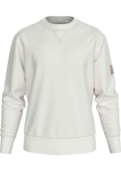Bisiklet Yaka Krem Erkek Sweatshırt J30J323426YBI Badge Crew Neck fiyatları
