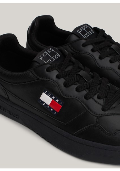 Tommy Hilfiger Siyah Erkek Sneaker NewTjm Cupsole Leather Ess