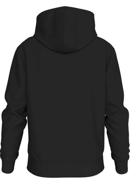 Kapüşon Yaka Siyah Erkek Sweatshırt J30J326875BEH Dıstressed Monologo