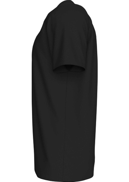 Bisiklet Yaka Nakışlı Siyah Erkek T-Shirt J30J3256490GM Monologo Tee fırsatları