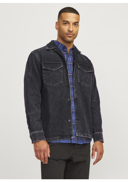 Relaxed Siyah Erkek Denim Gömlek 12258857_RDDROB Overshırt Rı 329 Sn modelleri