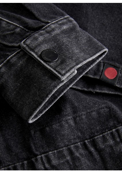 Relaxed Siyah Erkek Denim Gömlek 12258857_RDDROB Overshırt Rı 329 Sn indirimleri