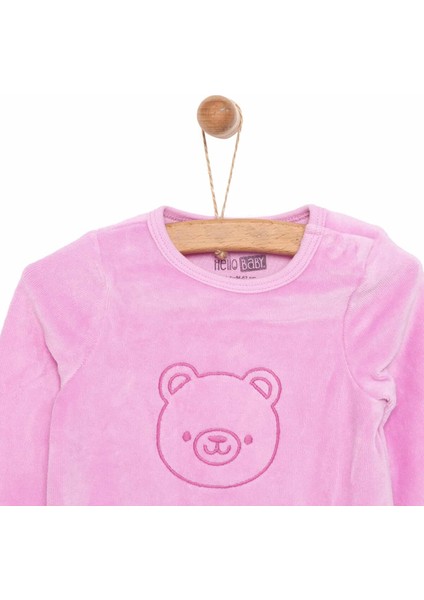 Yenidoğan Kız Nakışlı Kadife Patikli Tulum Kız Bebek modelleri