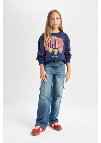 Kız Çocuk Lacivert Harry Potter Relax Fit Bisiklet Yaka Sweatshirt D3865A824AU fiyatları