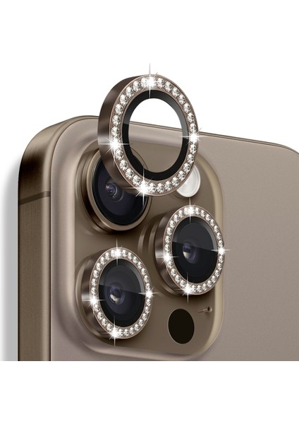 Apple iPhone 16 Pro 5d Tam Kapatan Ekran + Taşlı Kamera Lens Metal Koruyucu fiyatları