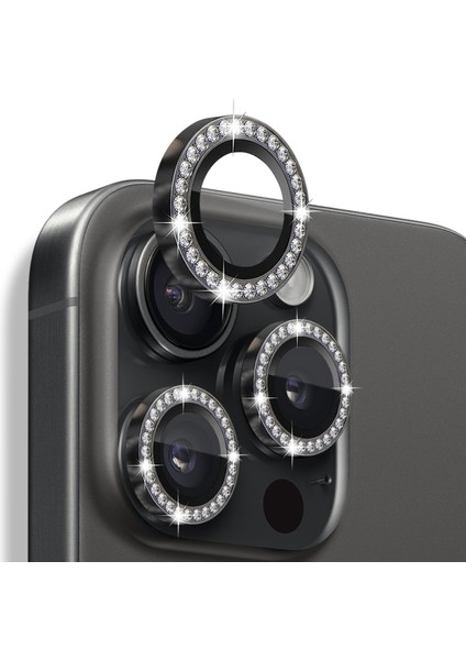 Apple iPhone 16 Pro Max 5d Tam Kapatan Ekran + Taşlı Kamera Lens Metal Koruyucu fiyatları