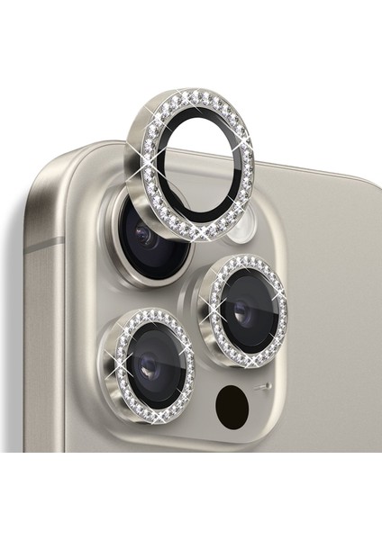Apple iPhone 16 Pro Max 5d Tam Kapatan Ekran + Taşlı Kamera Lens Metal Koruyucu fiyatları
