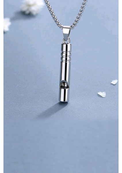 Muı Muı Acil Durum Düdüğü 316L Çelik Kararma Yapmaz Yüksek Desibel Kolye Unisex fiyatları