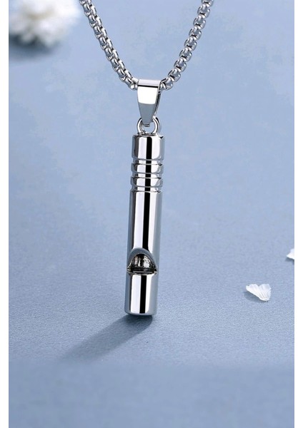 Muı Muı Acil Durum Düdüğü 316L Çelik Kararma Yapmaz Yüksek Desibel Kolye Unisex fırsatları