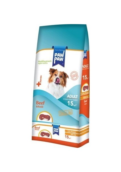 Paw Paw (Pawpaw) Beftekli Yetişkin Köpek MAMASI-15KG-YENI FORMÜL(STT.06/2025)