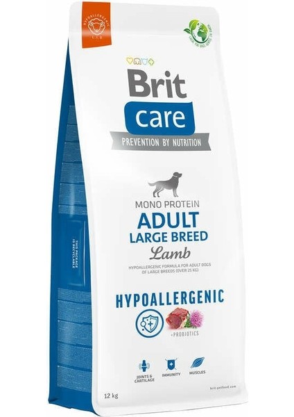 Brit Care Mono Protein Large Breed Hipoalerjenik Kuzu Etli Büyük Irk Yetişkin Köpek Maması 12 kg (STT:05/2025)